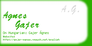 agnes gajer business card