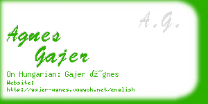 agnes gajer business card